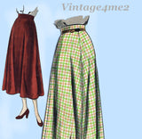 Vogue 6521: 1950s Easy Misses Skirt Sz 24 Waist Vintage Sewing Pattern