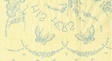 1950s Vintage Vogart Embroidery Transfer 675 Uncut Floral & Swan Pillowcases - Vintage4me2