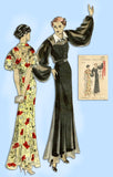 Vogue 6976: 1930s Stunning Misses Dinner Dress Sz 34 Bust Vintage Sewing Pattern