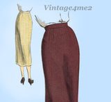 1950s Vintage Vogue Sewing Pattern 7021 Uncut Misses Slender Skirt Size 24 Waist