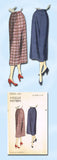 1950s Vintage Vogue Sewing Pattern 7033 Uncut Misses Slender Skirt Size 26 Waist - Vintage4me2