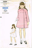 1960s Original Vintage Vogue Pattern 7058 Uncut Toddler Girls Dress & Coat Sz 5