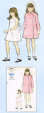 1960s Original Vintage Vogue Pattern 7058 Uncut Toddler Girls Dress & Coat Sz 5