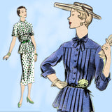 Vogue 7067: 1950s Misses Two Piece Dress Size 32 Bust Vintage Sewing Pattern