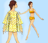 Vogue 7075: 1960s Uncut Misses Bathing Suit & Cover 36 B Vintage Sewing Pattern
