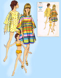 Vogue 7075: 1960s Uncut Misses Bathing Suit & Cover 36 B Vintage Sewing Pattern