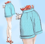 1950s Original Vintage Vogue Pattern 7078 Misses Easy to Make Shorts Sz 24 W