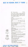 1960s Vintage Vogue Sewing Pattern 7081 Uncut Toddler Girls A-Line Dress Size 5