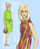 1960s Vintage Vogue Sewing Pattern 7141 Misses Mod Dress Size 34 Bust