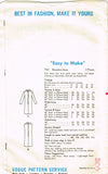 1960s Vintage Vogue Sewing Pattern 7141 Misses Mod Dress Size 34 Bust