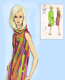 1960s Vintage Vogue Sewing Pattern 7141 Misses Mod Dress Size 34 Bust