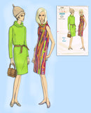 1960s Vintage Vogue Sewing Pattern 7141 Misses Mod Dress Size 34 Bust