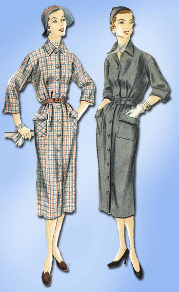1950s Vintage Vogue Sewing Pattern 7215 Easy Uncut Misses Chemise Dress Size 12