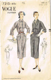 1950s Vintage Vogue Sewing Pattern 7215 Easy Uncut Misses Chemise Dress Size 12