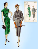 1950s Vintage Vogue Sewing Pattern 7241 Uncut Misses Street Dress Size 30 Bust