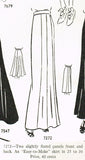 1930s Original Vintage Vogue Pattern 7272 Misses Day or Evening Skirt Sz 28 W