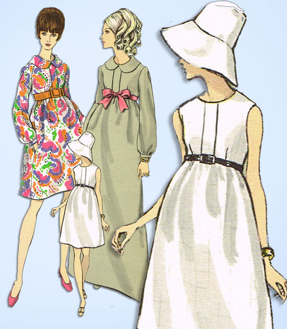 Vogue 7382: 1960s Uncut Misses Boho Dress Sz 31.5 Bust Vintage Sewing Pattern - Vintage4me2