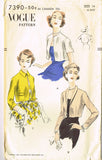 1950s Vintage Vogue Sewing Pattern 7390 Charming Misses Jacket Set Size 14 32B