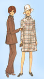 1960s Vintage Vogue Sewing Pattern 7496 Uncut Misses Pants Suiit Sz 31.5 Bust