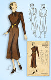 1930s Original Vintage Vogue Sewing Pattern 7540 Easy Misses Dress Size 32 Bust