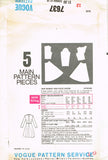 Vogue 7637: 1960s Very Easy Dress Sz 34 Bust Original Vintage Sewing Pattern - Vintage4me2