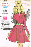 Vogue 7637: 1960s Very Easy Dress Sz 34 Bust Original Vintage Sewing Pattern - Vintage4me2