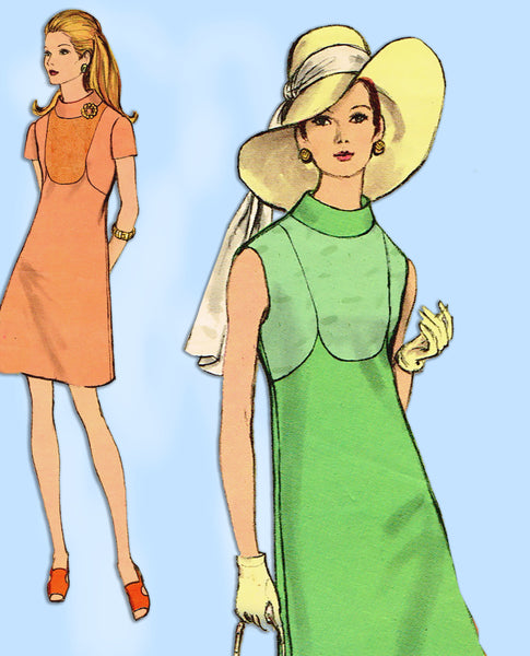 1960s Vintage Vogue Sewing Pattern 7741 Misses Mod Dress Size 34 Bust