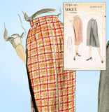 1950s Vintage Vogue Sewing Pattern 7748 Uncut Misses Easy Skirt Size 26 Waist