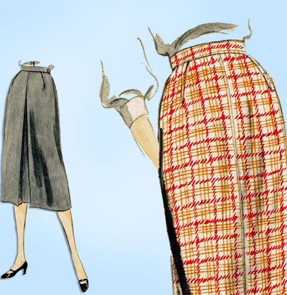 1950s Vintage Vogue Sewing Pattern 7748 Uncut Misses Easy Skirt Size 26 Waist