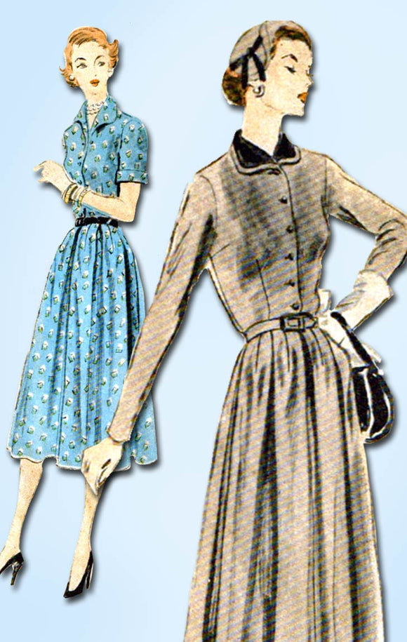 1950s Vintage Vogue Sewing Pattern 7759 Uncut Misses Afternoon Dress 32 Bust