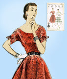 1950s Vintage Vogue Sewing Pattern 7883 Uncut Misses Afternoon Dress Sz 34 Bust