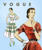 1950s Vintage Vogue Sewing Pattern 7883 Uncut Misses Afternoon Dress Sz 34 Bust