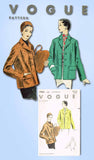 1950s Vintage Vogue Sewing Pattern 7903 Uncut Misses Coat or Jacket Size 14 32B
