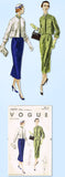 1950s Vintage Vogue Sewing Pattern 7977 Uncut Misses Boxy Suit Size 14 32 Bust