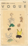 1950s Vintage Vogue Sewing Pattern 7991 Uncut Misses Blouse Size 14 32 Bust