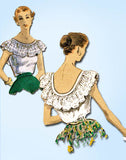 1950s Vintage Vogue Sewing Pattern 7991 Uncut Misses Blouse Size 14 32 Bust