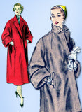 1950s Vintage Vogue Sewing Pattern 8063 Stunning Misses Swagger Coat Size 32 B