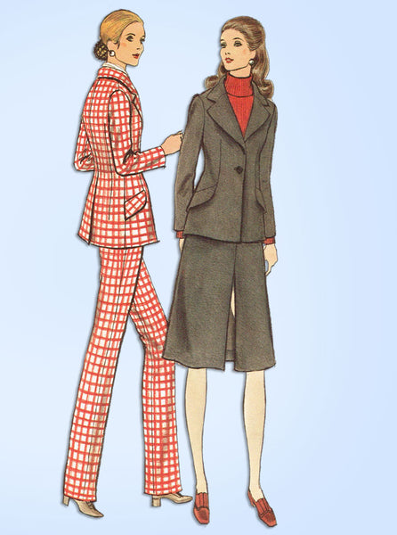 1970s Original Vintage Vogue Sewing Pattern 8120 Uncut Misses Suit Sz 34 Bust - Vintage4me2