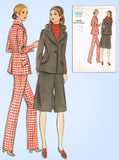 1970s Original Vintage Vogue Sewing Pattern 8120 Uncut Misses Suit Sz 34 Bust - Vintage4me2