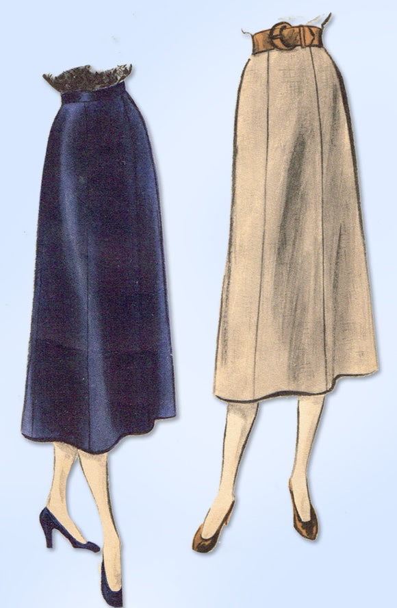 1950s Vintage Vogue Sewing Pattern 8196 Uncut Misses Day Skirt Size 28 Waist - Vintage4me2