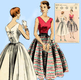 Vogue 8217: 1950s Stunning Misses Cocktail Dress Sz 32 B Vintage Sewing Pattern