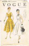 1950s Original Vintage Vogue Sewing Pattern 8258 Misses Princess Sun Dress 30 B