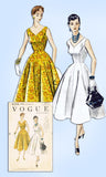 1950s Original Vintage Vogue Sewing Pattern 8258 Misses Princess Sun Dress 30 B