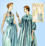 1950s Vintage Vogue Sewing Pattern 8448 Uncut Nightgown & Peignoir Robe Sz LRG