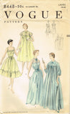 1950s Vintage Vogue Sewing Pattern 8448 Uncut Nightgown & Peignoir Robe Sz LRG