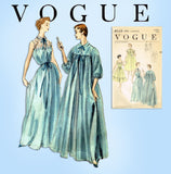 1950s Vintage Vogue Sewing Pattern 8448 Uncut Nightgown & Peignoir Robe Sz LRG