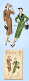 1950s Vintage Vogue Sewing Pattern 8450 Stylish Misses Coat Dress SIze 12 30 B