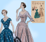 Vogue 8530: 1950s Stunning Misses Dress Size 30 Bust Vintage Sewing Pattern