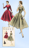 1950s Original Vintage Vogue Sewing Pattern 8671 Gorgeous Womens Dress Size 30 B