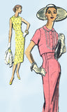 1950s Vintage Vogue Sewing Pattern 8847 Misses Wiggle Dress & Jacket Size 16